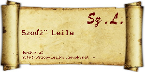 Szoó Leila névjegykártya